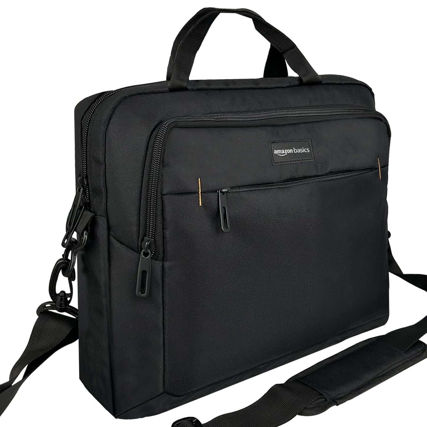 Kompakte Laptoptasche bis 14 Zoll – Umhänge- & Tragetasche mit Zubehörfächern, schwarz