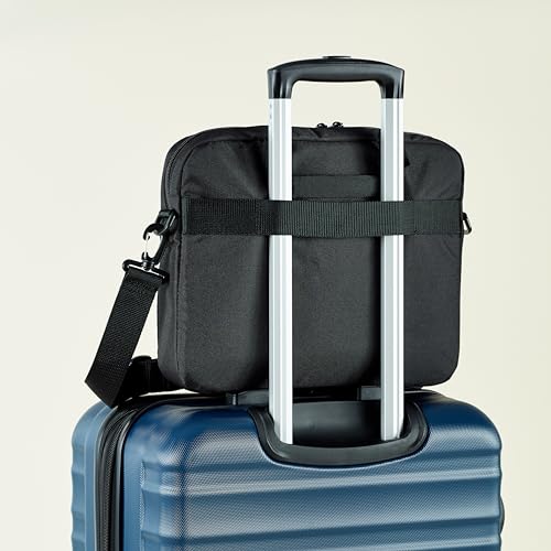 Kompakte Laptoptasche bis 14 Zoll – Umhänge- & Tragetasche mit Zubehörfächern, schwarz