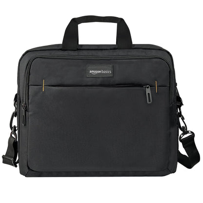 Kompakte Laptoptasche bis 14 Zoll – Umhänge- & Tragetasche mit Zubehörfächern, schwarz